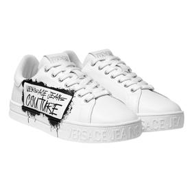 【超惠秒】Versace 范思哲男士字母印花平底真皮运动休闲鞋11531