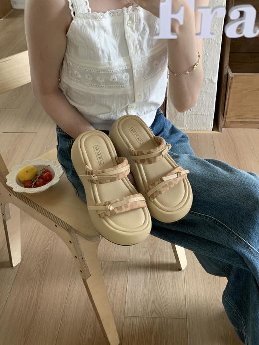 【GZ】无忧购“清仓大促”仙女风温柔百搭增高外穿沙滩一字拖凉鞋J802-6（截单后3-5天发货) 商品图4