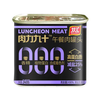 双汇 午餐肉罐头 340g/罐 肉力九十 休闲零食 早餐 三明治火腿 /休闲食品 /罐头食品 /其他类罐头 商品图4