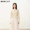 NEELLY纳俪商场同款秋季新款显白微暖镂空针织衫女宽松舒适上衣N25081A01053 商品缩略图0