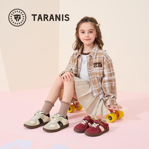 泰兰尼斯25秋季新品软底儿童德训鞋透气耐磨儿童休闲轻便防滑板鞋 T02X5C6921 商品图4