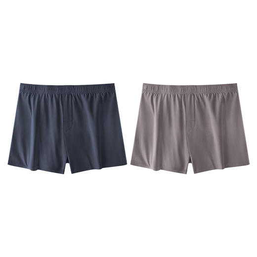 I'd爱帝男士亲肤棉弹力阿罗裤2条装素色平角裤 商品图6