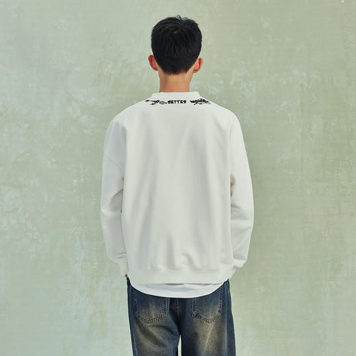 NPC潮牌立体龙纹刺绣圆领卫衣休闲高克重宽松男潮流长袖NP41ST20 商品图2