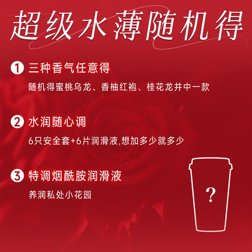 SIKI私激新品超级水薄奶茶杯 玻尿酸安全套 每杯含6只安全套+6片特调烟酰胺润滑液 商品图1