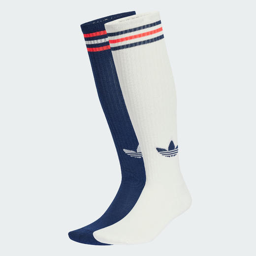 Adidas阿迪达斯3-STRIPES KNEE SOCKS 舒适中筒袜子两双装袜子 商品图0