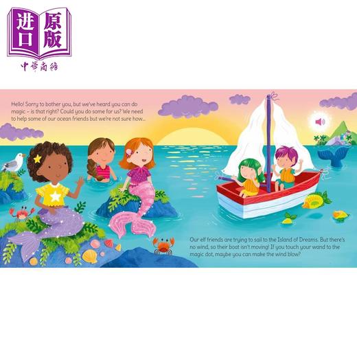 预售 【中商原版】魔杖发声书 美人鱼 Wand Books Mermaid Magic 英文原版 儿童纸板书 绘本故事 精美图画书 亲子读物 进口童书  商品图1