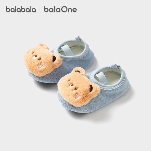 巴拉巴拉balaOne宝宝地板袜防滑点胶冬加绒婴幼儿保暖袜学步防滑 商品图0