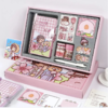 百魁小麻薯手账礼盒一整套手账本可爱卡通少女心全套豪华儿童女孩手账 手账礼盒套装-【蜜桃甜甜】丨内含超多手账 小麻薯手账系列 商品缩略图0