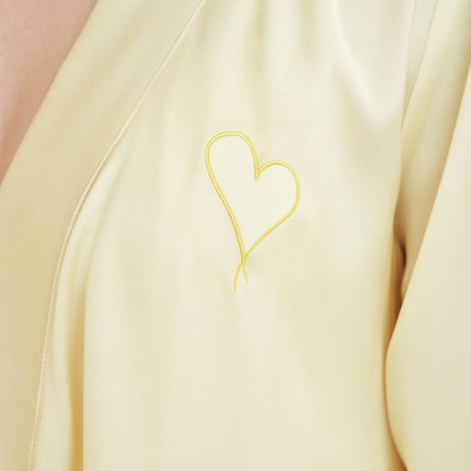 2F【Fandecie芬狄诗】女士薄款时尚V领开襟家居睡袍FL00404 商品图3