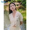 NUTS商场同款秋季V领通勤气质百搭短袖短款针织外套女4310503A1 商品缩略图1