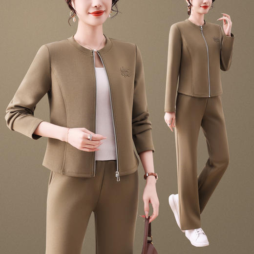 SP13-6511韩系慵懒风休闲运动套装女春秋2025时尚时髦减龄设计感小众两件套 商品图2