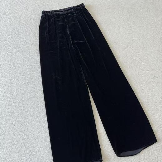【à perles】客供真丝丝绒 拼接黑色真丝丝绒上衣+裤子套装系列 商品图4