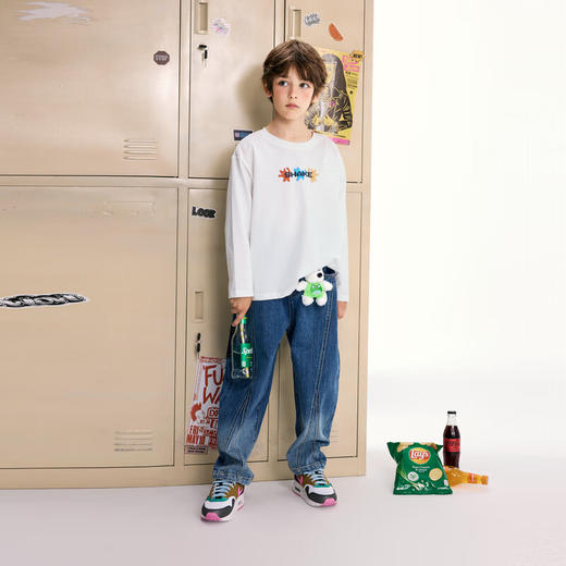 【MQD】男大童秋季新品休闲百搭亲肤长袖T恤 商品图3