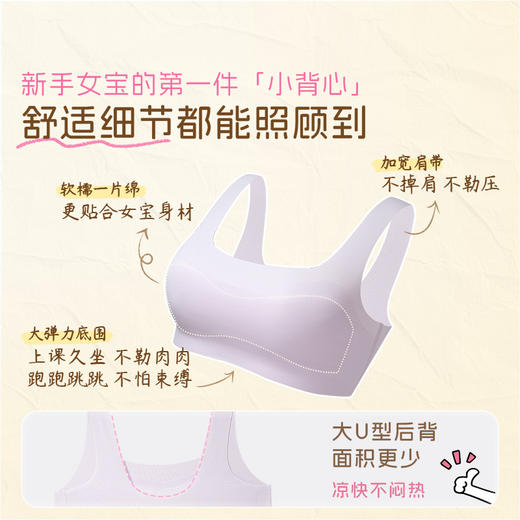 [小糯绵]女童内衣发育少女轻薄透气抗菌小学生文胸背心胸衣 商品图2