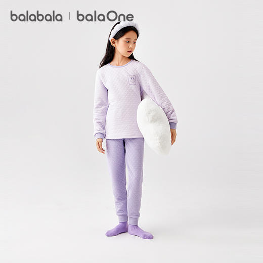 巴拉巴拉balaOne女童内衣套装儿童2件套新款童装2025秋冬夹棉保暖 商品图2