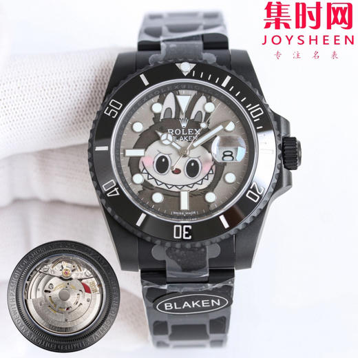 ROLEX 劳力士 Labubu 拉布布联名水鬼 全黑水鬼黑武士 BLAKEN联名“拉布布”发行 3135机 颜值与实力并存的水鬼，男生女士戴都超有格调！ 商品图1