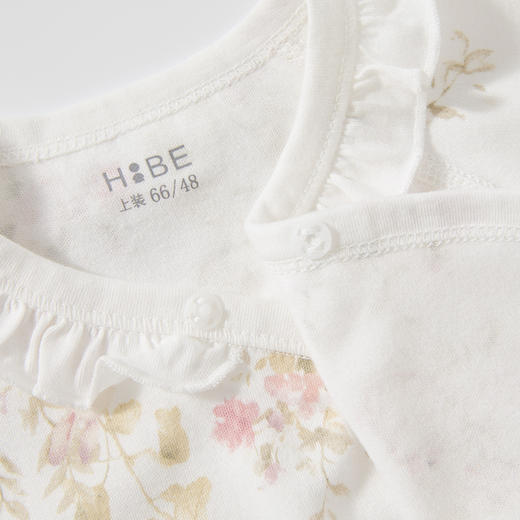 怡比花漾时光长袖系带哈衣HY25AUN001粉白色调52#-66# 商品图13