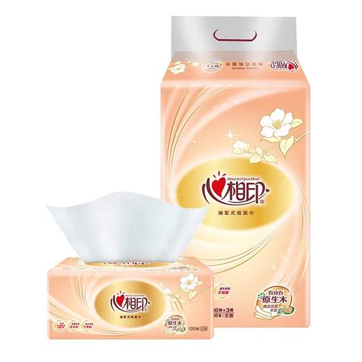 心相印原生木3+1面巾纸120抽 4包/提 商品图0