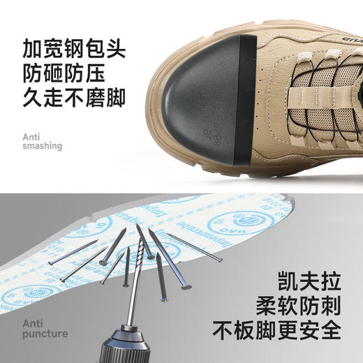 新款安全劳保鞋四季款低帮橡塑底轻便工装系列 商品图7