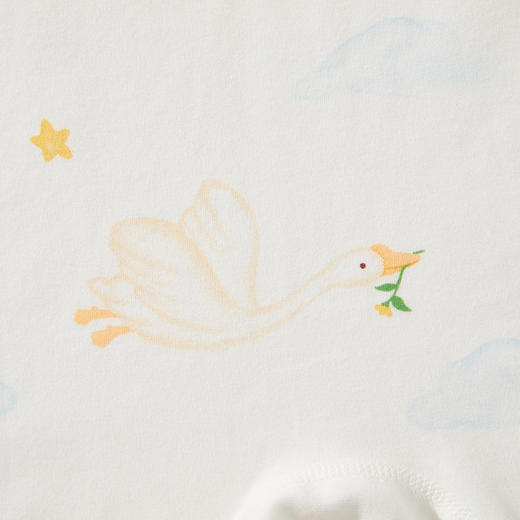 怡比小天鹅之家长袖开襟哈衣HY25AUN019白黄色调59#-80# 商品图13