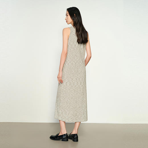 NEELLY纳俪商场同款秋季新款清爽无袖U领背心长裙女优雅休闲A字裙N25084Y04597 商品图1