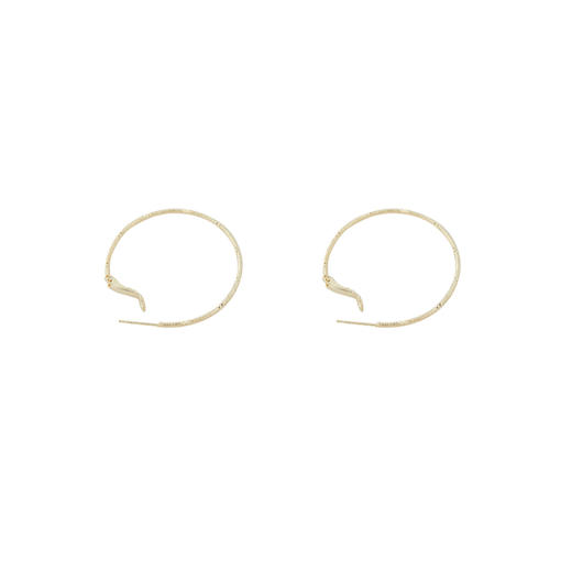 三彩2025新款设计感圆圈耳环简约素圈镀金色大耳圈简约小众个性女 商品图3