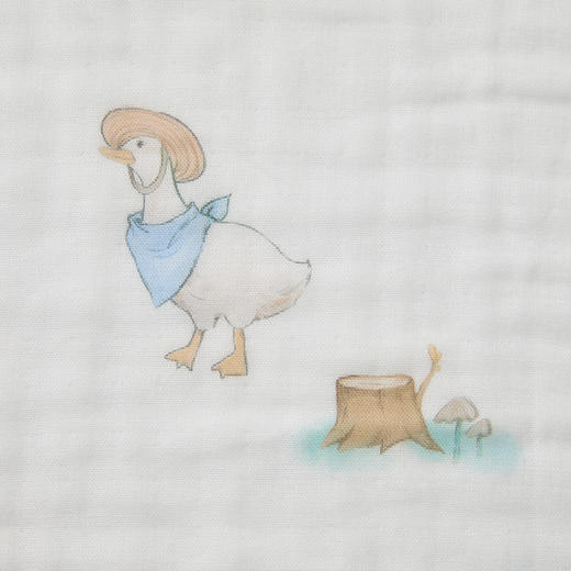 怡比鹅宝日记4层纱布多功能巾HY25AUP200白蓝色调110*110cm 商品图9