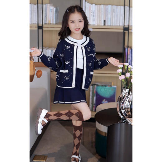 蝴蝶结针织套装 商品图0