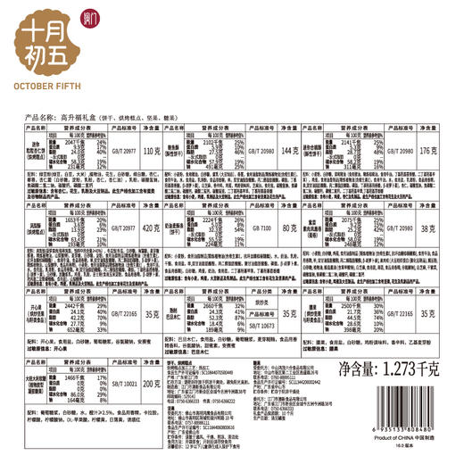 【节日礼盒】十月初五 高升福礼盒（铁盒）1273g 商品图3