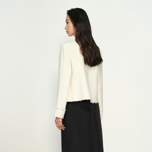NEELLY纳俪商场同款秋季新款气质小香风短外套女百搭圆领上衣N25084C04608 商品图1