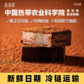 普莱赞 生巧克力120g 经典原味 纯可可脂 牛奶巧巧克力 休闲零食 热科院 /休闲食品 /巧克力 /生巧 商品图0