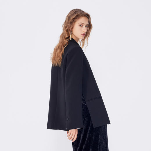 NEELLY纳俪商场同款秋季新款时尚廓形气质西装外套高级设计感西服N25084C04603 商品图1