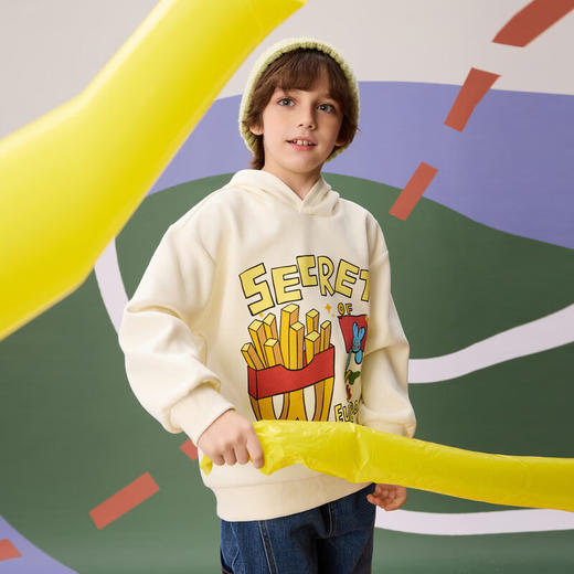 【MQD】男大童秋季新品运动休闲卡通连帽卫衣 商品图4