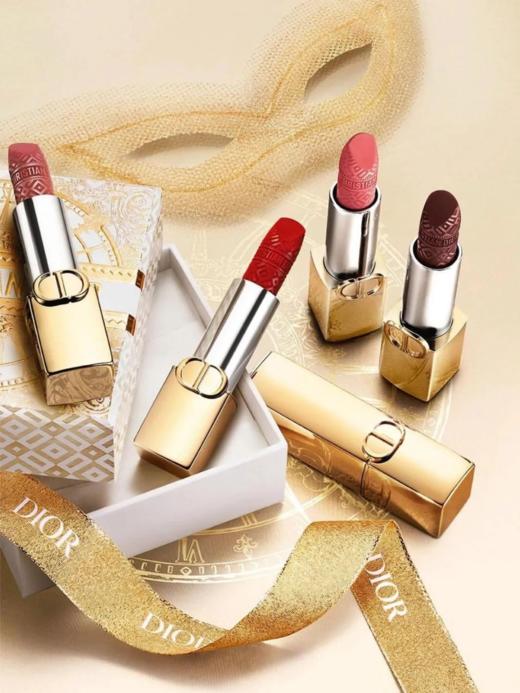 【品牌授权 七夕好礼】迪奥圣诞烈焰蓝金限定金管口红小样五件套 #999、284、374、994、777*1.5g 商品图1