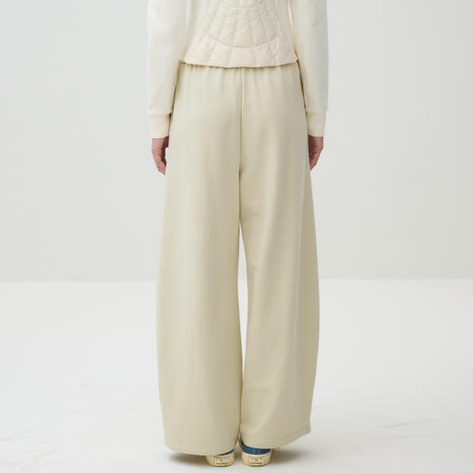 谜底阔腿裤长裤女2025秋新品百搭松紧腰抽绳休闲裤卫裤253MK1201 商品图2