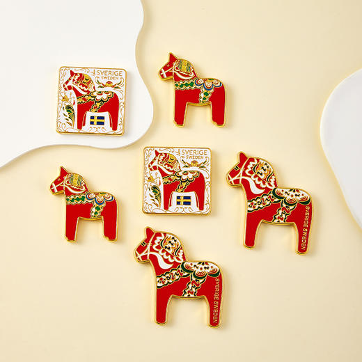 北欧瑞典达拉木马冰箱贴磁性装饰家居必备 商品图0