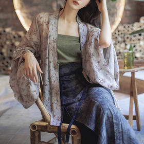 裁缝学苑AQ527新中式汉服纸样开衫上衣女装褶衣外衫样板打版裁剪