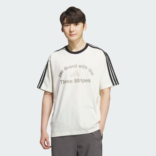 Adidas阿迪达斯LOOSE FIT T-SHIRT 纯棉印花运动宽松短袖T恤KF2478 商品图0