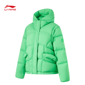 【S/M断码】李宁健身系列女子宽松90%鸭绒短羽绒服AYMU086【库存有限，如无货将做退款，介意慎拍】