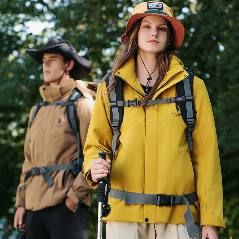 【超模君严选】U.S.POLO ASSN石墨烯冲锋夹克外套 ，防风防雨水防污，户外登山软壳机能保暖【72小时发货】