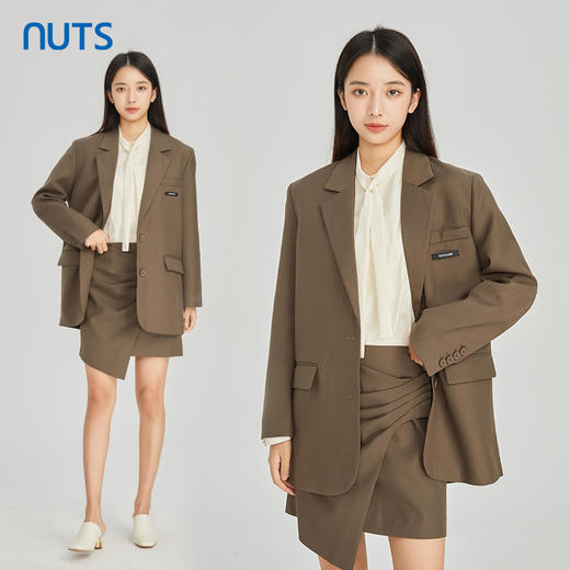 NUTS商场同款春秋款时尚宽松通勤西装外套女315048053B 商品图1
