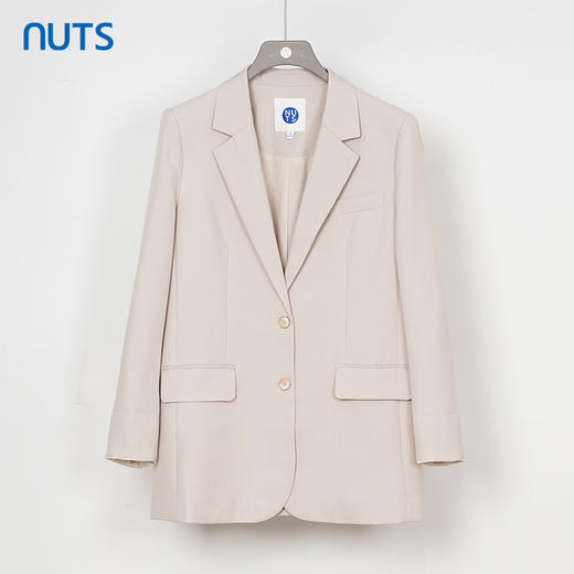 NUTS商场同款春秋季纯色简约通勤气质宽松显瘦西装外套女334041335 商品图0