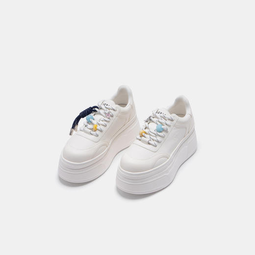 HERLIAN2025年秋季新品女士休闲鞋可拆卸配饰厚底小白鞋 商品图2