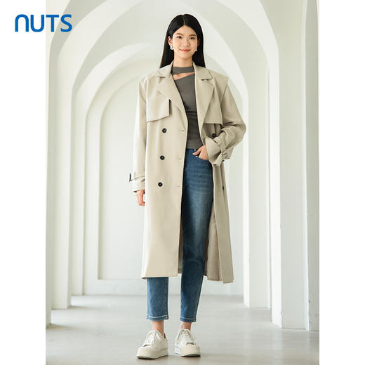 NUTS商场同款春秋款时尚气质英伦风中长款风衣外套女4380418A1 商品图2