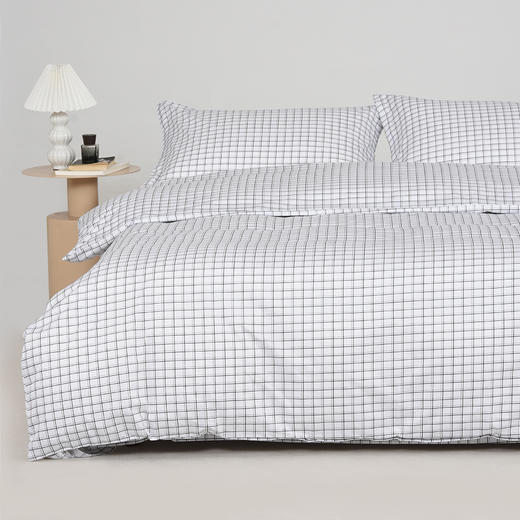 80S长绒棉贡缎印花四件套（黑白格调） 商品图1