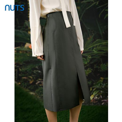 NUTS商场同款春秋季复古高腰气质直筒显瘦西装半身裙女413061087 商品图1