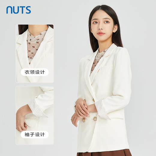NUTS商场同款春秋季简约时尚通勤职场OL休闲西装外套女316048245B 商品图1