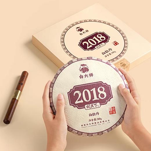 白大师阅天下2018年福鼎白茶花香白牡丹茶叶饼300g礼盒装 商品图3