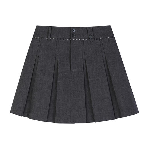 NEELLY纳俪商场同款秋季新款经典学院风百褶裙女百搭减龄显瘦短裙N25084E04407 商品图3