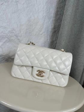 香奈儿 CF 升级版  大mini小羊皮  白色 (LZ)